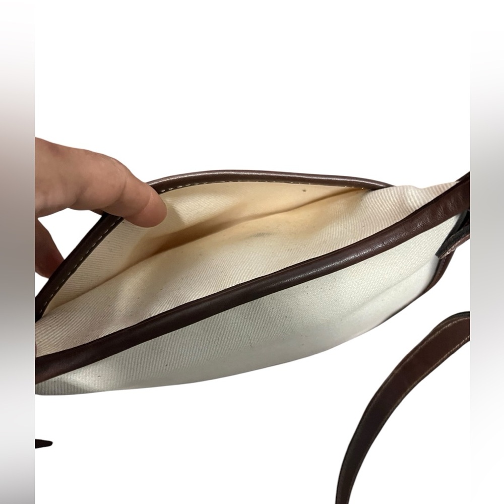 Vintage Coach Hippie 8114 Small Canvas Twill Slim Flap Crossbody, Made in USA - Picture 10 of 14